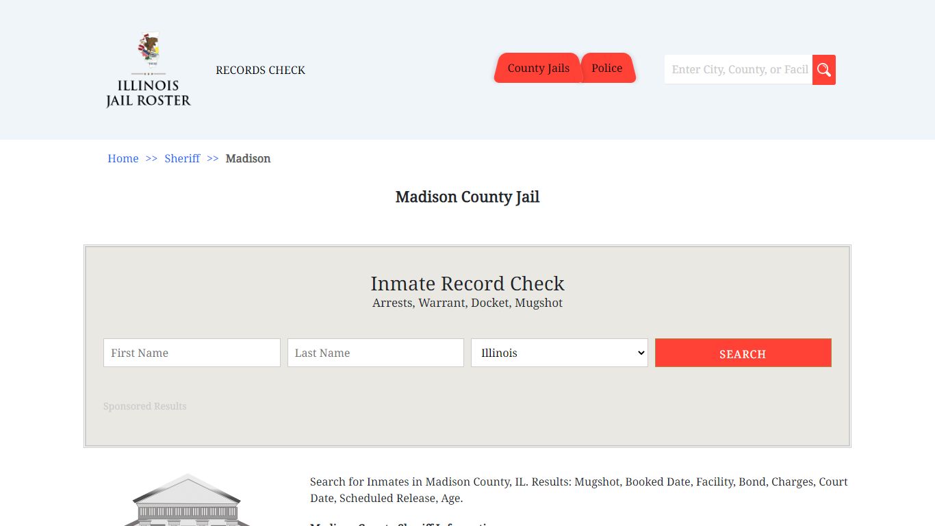 Madison County Jail - Jail Roster Search