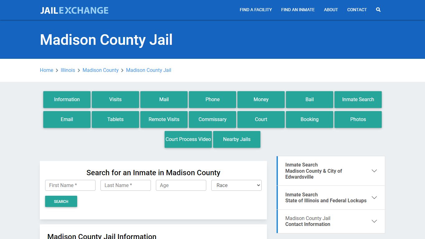 Madison County Jail Roster Lookup, IL, Inmate Search