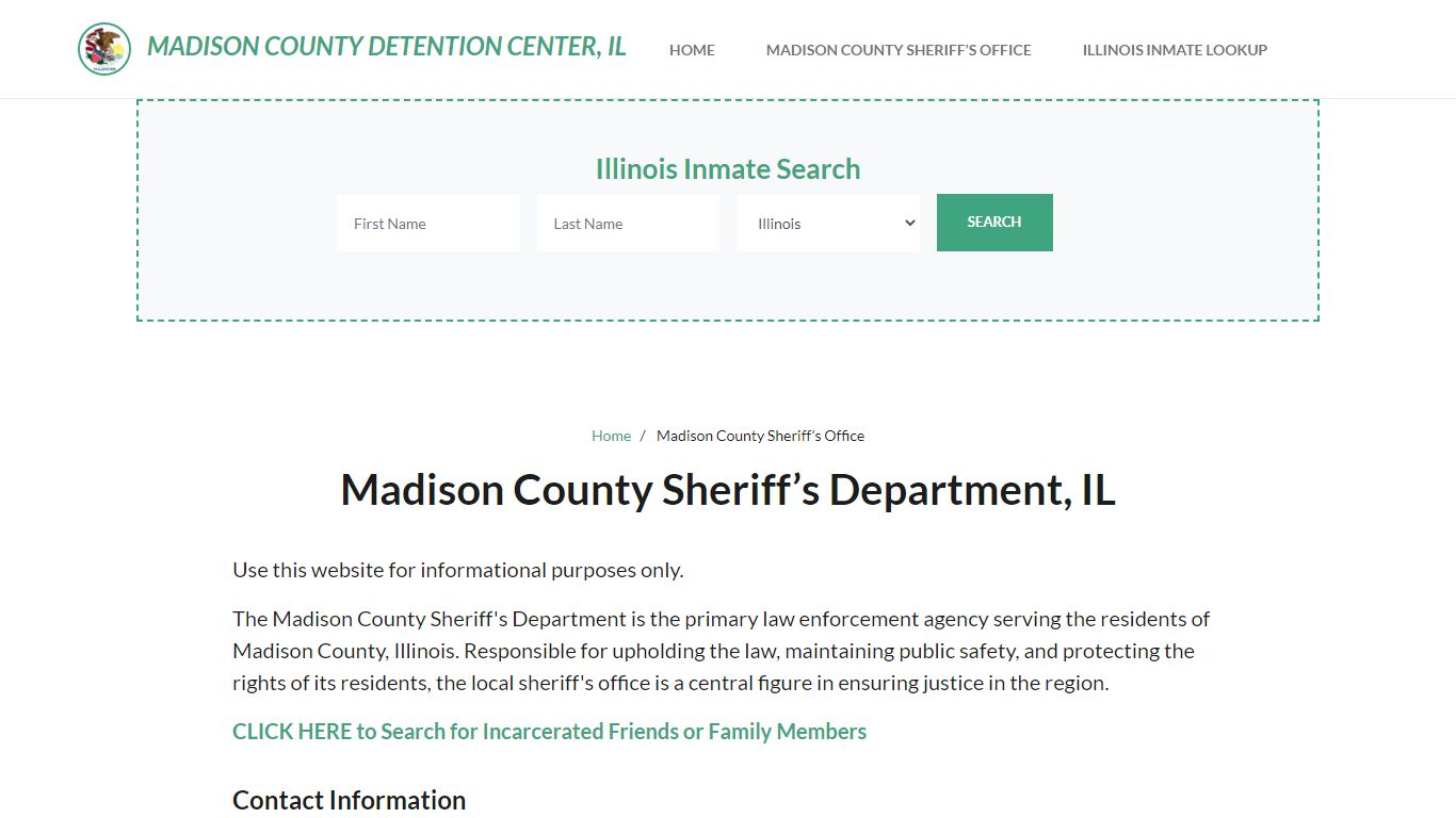 Madison County Sheriff Department, IL Arrests, Warrant Lookup